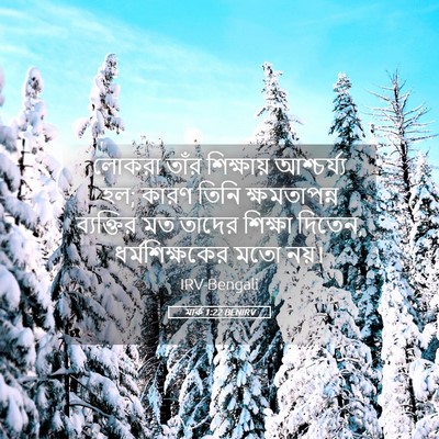 Picture 05 - মার্ক 1:22 BENIRV - লোকরা তাঁর - Bible Verse Picture