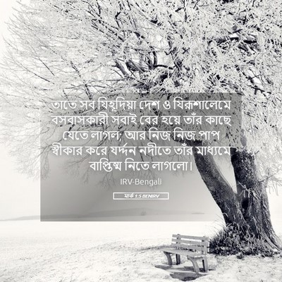 Picture 05 - মার্ক 1:5 BENIRV - তাতে সব যিহূদিয়া - Bible Verse Picture