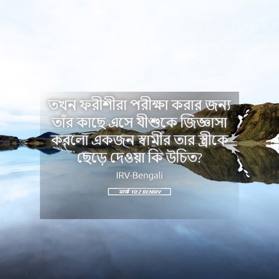 Picture 05 - মার্ক 10:2 BENIRV - তখন ফরীশীরা - Bible Verse Picture