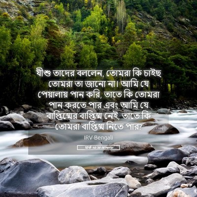Picture 05 - মার্ক 10:38 BENIRV - যীশু তাদের বললেন, - Bible Verse Picture