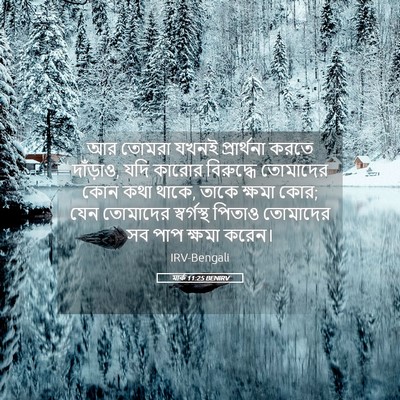 Picture 05 - মার্ক 11:25 BENIRV - আর তোমরা যখনই - Bible Verse Picture