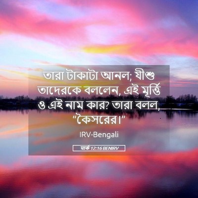Picture 05 - মার্ক 12:16 BENIRV - তারা টাকাটা আনল; - Bible Verse Picture