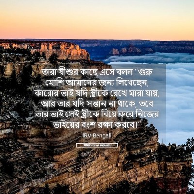 Picture 05 - মার্ক 12:19 BENIRV - তারা যীশুর কাছে - Bible Verse Picture