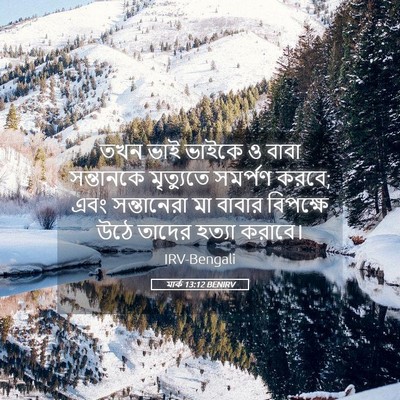 Picture 05 - মার্ক 13:12 BENIRV - তখন ভাই ভাইকে ও - Bible Verse Picture