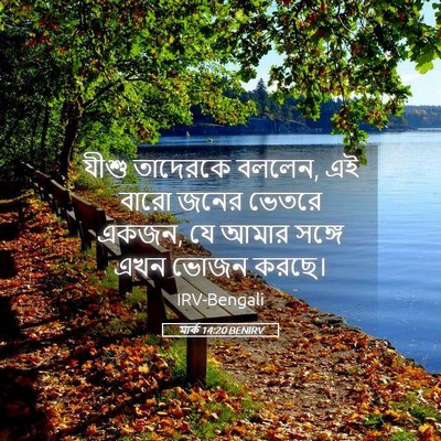 Picture 05 - মার্ক 14:20 BENIRV - যীশু তাদেরকে - Bible Verse Picture