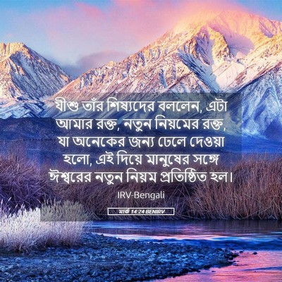 Picture 05 - মার্ক 14:24 BENIRV - যীশু তাঁর - Bible Verse Picture