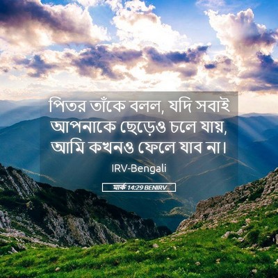 Picture 05 - মার্ক 14:29 BENIRV - পিতর তাঁকে বলল, যদি - Bible Verse Picture