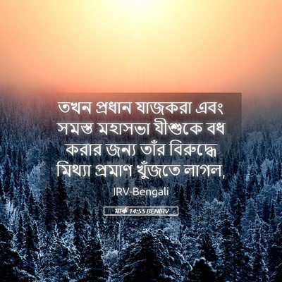 Picture 05 - মার্ক 14:55 BENIRV - তখন প্রধান যাজকরা - Bible Verse Picture