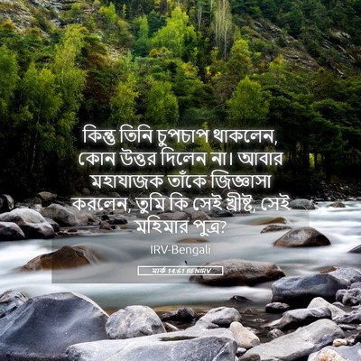Picture 05 - মার্ক 14:61 BENIRV - কিন্তু তিনি - Bible Verse Picture