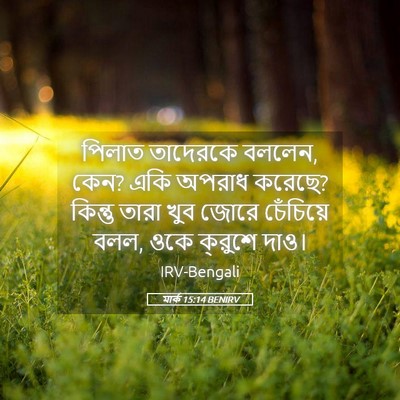 Picture 05 - মার্ক 15:14 BENIRV - পিলাত তাদেরকে - Bible Verse Picture