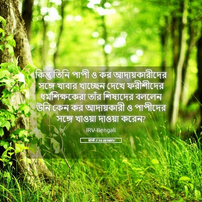 Picture 05 - মার্ক 2:16 BENIRV - কিন্তু তিনি পাপী ও - Bible Verse Picture