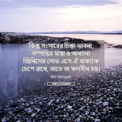 Picture 05 - মার্ক 4:19 BENIRV - কিন্তু সংসারের - Bible Verse Picture