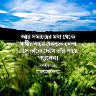 Picture 05 - মার্ক 5:22 BENIRV - আর সমাজের মধ্য - Bible Verse Picture