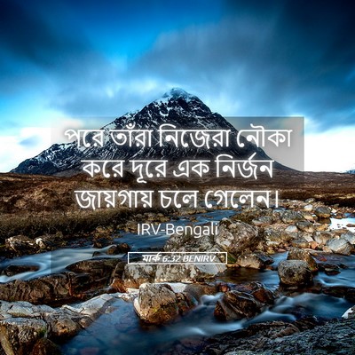 Picture 05 - মার্ক 6:32 BENIRV - পরে তাঁরা নিজেরা - Bible Verse Picture