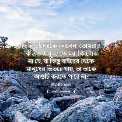Picture 05 - মার্ক 7:18 BENIRV - তিনি তাঁদেরকে - Bible Verse Picture