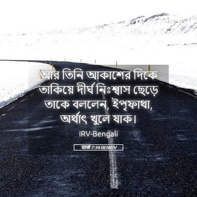 Picture 05 - মার্ক 7:34 BENIRV - আর তিনি আকাশের - Bible Verse Picture