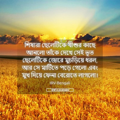 Picture 05 - মার্ক 9:20 BENIRV - শিষ্যরা ছেলেটিকে - Bible Verse Picture