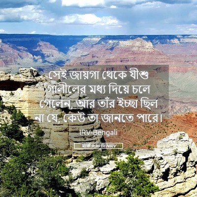 Picture 05 - মার্ক 9:30 BENIRV - সেই জায়গা থেকে - Bible Verse Picture