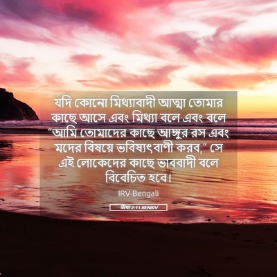 Picture 05 - মীখা 2:11 BENIRV - যদি কোনো - Bible Verse Picture
