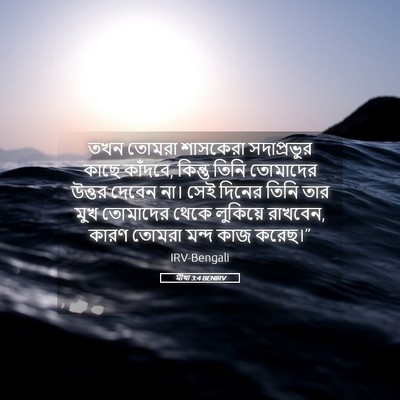 Picture 05 - মীখা 3:4 BENIRV - তখন তোমরা শাসকেরা - Bible Verse Picture