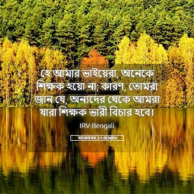 Picture 05 - যাকোবের 3:1 BENIRV - হে আমার ভাইয়েরা, - Bible Verse Picture