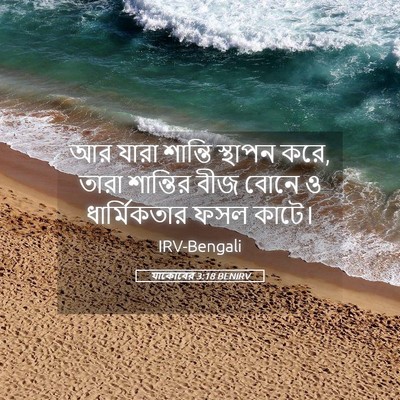 Picture 05 - যাকোবের 3:18 BENIRV - আর যারা শান্তি - Bible Verse Picture