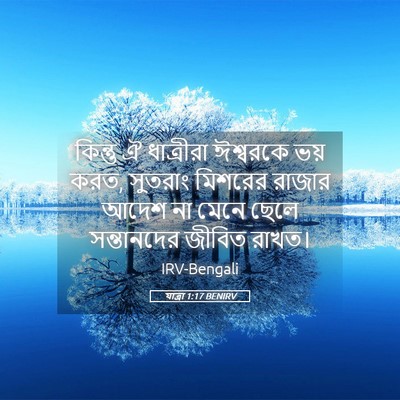 Picture 05 - যাত্ৰা 1:17 BENIRV - কিন্তু ঐ ধাত্রীরা - Bible Verse Picture