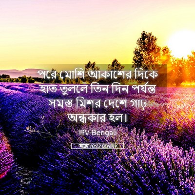 Picture 05 - যাত্ৰা 10:22 BENIRV - পরে মোশি আকাশের - Bible Verse Picture