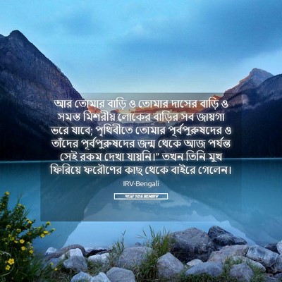 Picture 05 - যাত্ৰা 10:6 BENIRV - আর তোমার বাড়ি ও - Bible Verse Picture