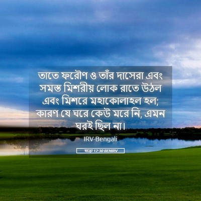 Picture 05 - যাত্ৰা 12:30 BENIRV - তাতে ফরৌণ ও তাঁর - Bible Verse Picture