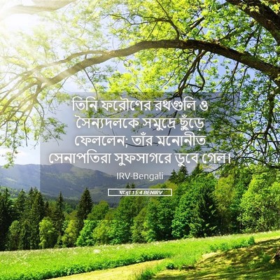 Picture 05 - যাত্ৰা 15:4 BENIRV - তিনি ফরৌণের - Bible Verse Picture