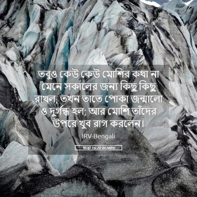 Picture 05 - যাত্ৰা 16:20 BENIRV - তবুও কেউ কেউ মোশির - Bible Verse Picture