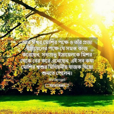 Picture 05 - যাত্ৰা 18:1 BENIRV - আর ঈশ্বর মোশির - Bible Verse Picture
