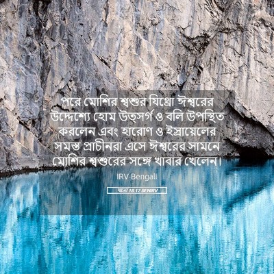 Picture 05 - যাত্ৰা 18:12 BENIRV - পরে মোশির শ্বশুর - Bible Verse Picture