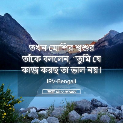 Picture 05 - যাত্ৰা 18:17 BENIRV - তখন মোশির শ্বশুর - Bible Verse Picture