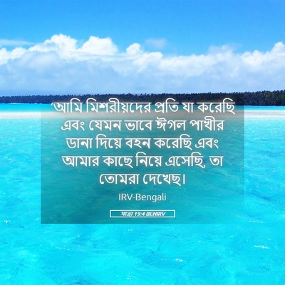 Picture 05 - যাত্ৰা 19:4 BENIRV - ‘আমি মিশরীয়দের - Bible Verse Picture