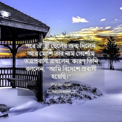 Picture 05 - যাত্ৰা 2:22 BENIRV - পরে ঐ স্ত্রী ছেলের - Bible Verse Picture