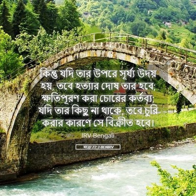 Picture 05 - যাত্ৰা 22:3 BENIRV - কিন্তু যদি তার - Bible Verse Picture