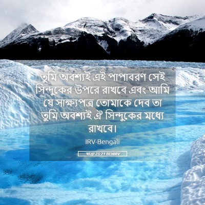 Picture 05 - যাত্ৰা 25:21 BENIRV - তুমি অবশ্যই এই - Bible Verse Picture