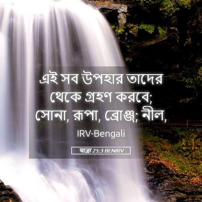 Picture 05 - যাত্ৰা 25:3 BENIRV - এই সব উপহার তাদের - Bible Verse Picture