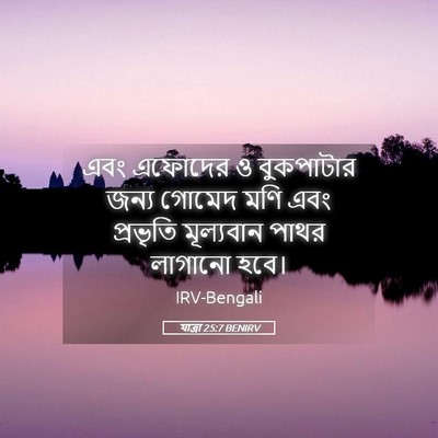 Picture 05 - যাত্ৰা 25:7 BENIRV - এবং এফোদের ও - Bible Verse Picture