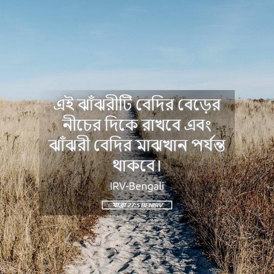 Picture 05 - যাত্ৰা 27:5 BENIRV - এই ঝাঁঝরীটি বেদির - Bible Verse Picture