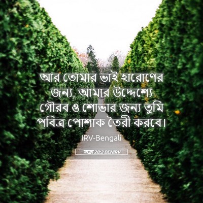 Picture 05 - যাত্ৰা 28:2 BENIRV - আর তোমার ভাই - Bible Verse Picture