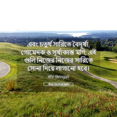Picture 05 - যাত্ৰা 28:20 BENIRV - এবং চতুর্থ সারিতে - Bible Verse Picture