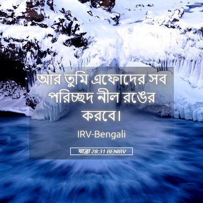 Picture 05 - যাত্ৰা 28:31 BENIRV - আর তুমি এফোদের সব - Bible Verse Picture