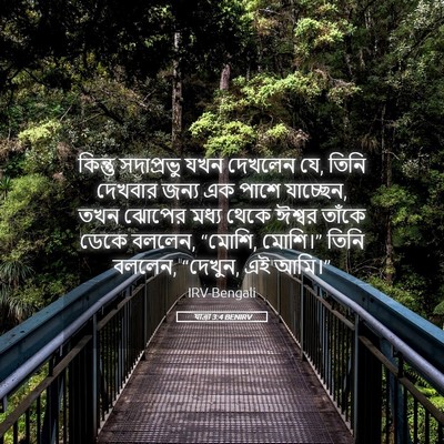 Picture 05 - যাত্ৰা 3:4 BENIRV - কিন্তু সদাপ্রভু - Bible Verse Picture