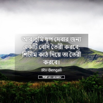 Picture 05 - যাত্ৰা 30:1 BENIRV - আর তুমি ধূপ দেবার - Bible Verse Picture