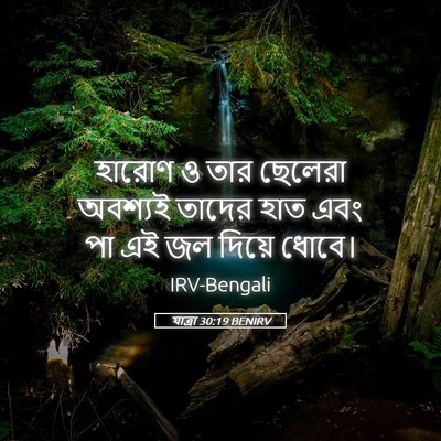 Picture 05 - যাত্ৰা 30:19 BENIRV - হারোণ ও তার ছেলেরা - Bible Verse Picture