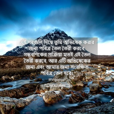 Picture 05 - যাত্ৰা 30:25 BENIRV - এই সবগুলি দিয়ে - Bible Verse Picture