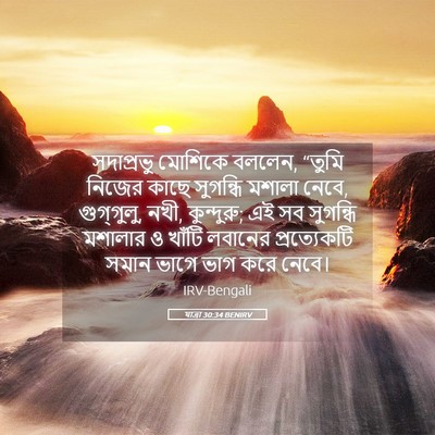 Picture 05 - যাত্ৰা 30:34 BENIRV - সদাপ্রভু মোশিকে - Bible Verse Picture